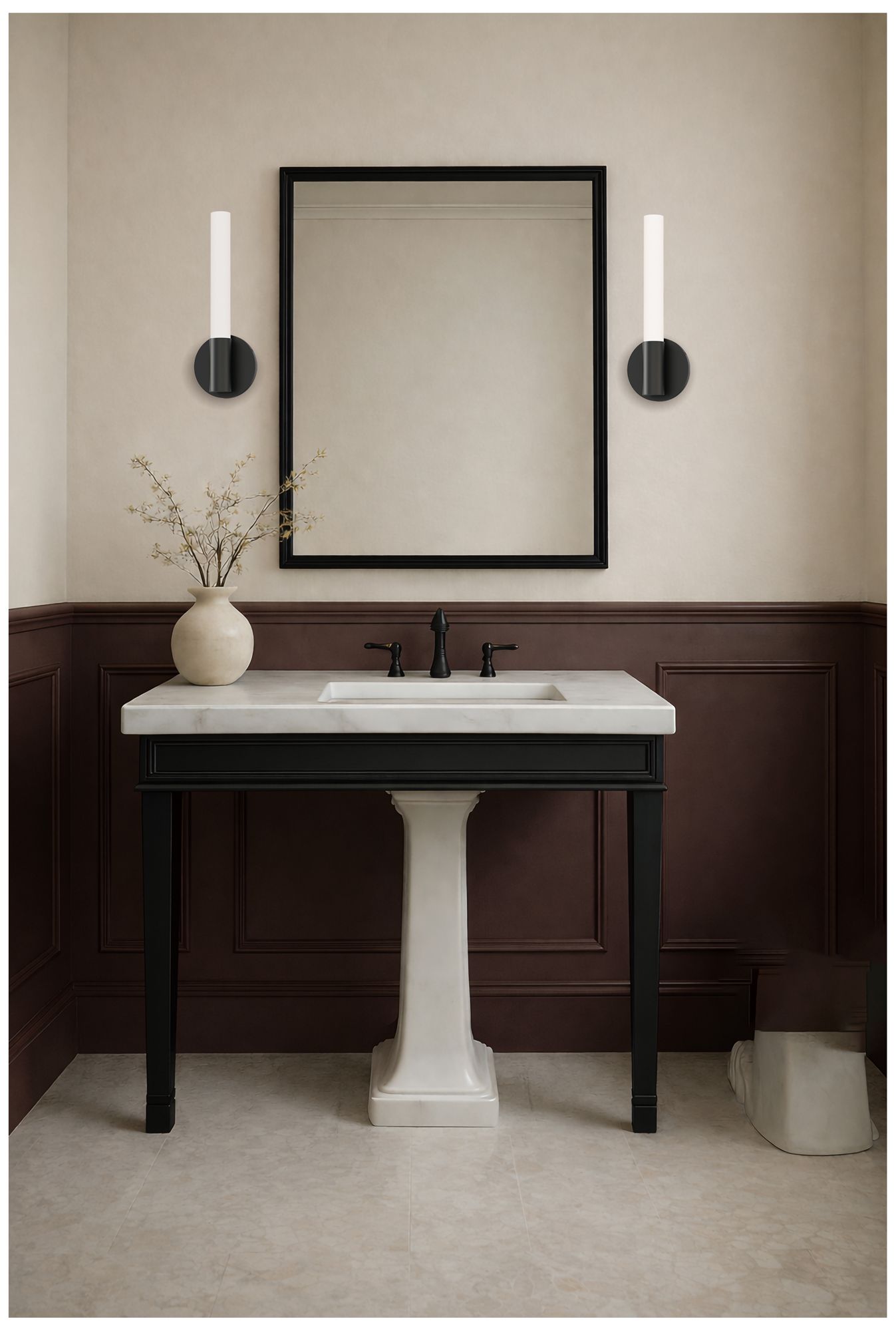 Image 2 Maxim Tubi 14" Black 5CCT LED Wall Sconce more views