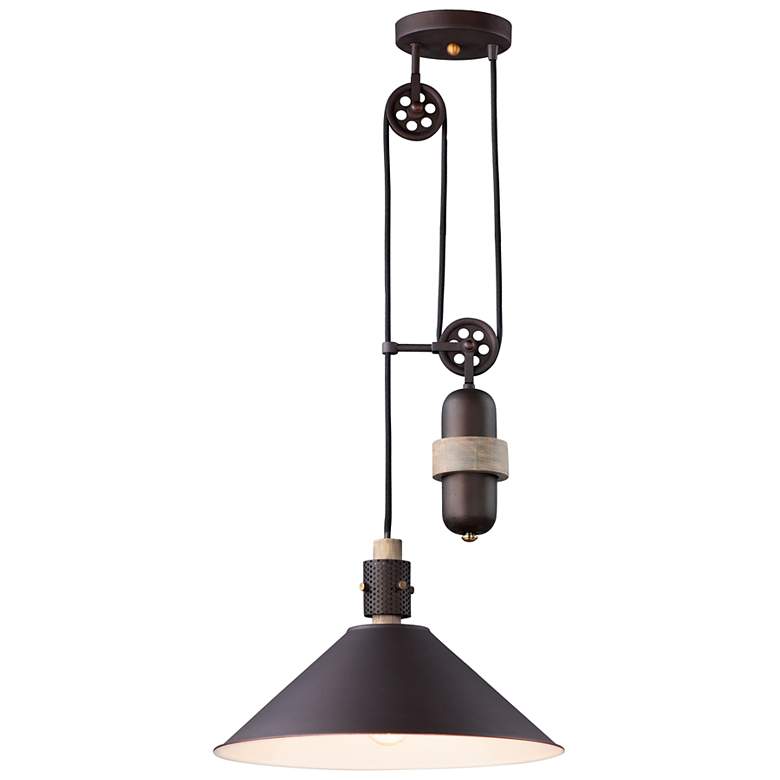 Image 1 Maxim Tucson 16" Wide Oil-Rubbed Bronze Metal Pendant Light