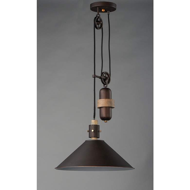 Image 2 Maxim Tucson 16" Wide Oil-Rubbed Bronze Metal Pendant Light more views