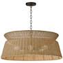 1_Maxim Tulum 28 3/4" Wide Bronze Rattan 6-Light Chandelier