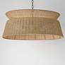2_Maxim Tulum 28 3/4" Wide Bronze Rattan 6-Light Chandelier more views