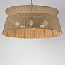 3_Maxim Tulum 28 3/4" Wide Bronze Rattan 6-Light Chandelier more views