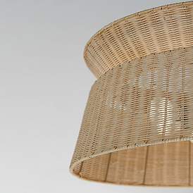 Image5 of Maxim Tulum 28 3/4" Wide Bronze Rattan 6-Light Chandelier more views