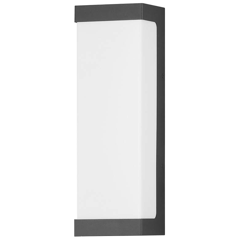Image 1 Maxim Tunnel 15" Black LED Outdoor Sconce