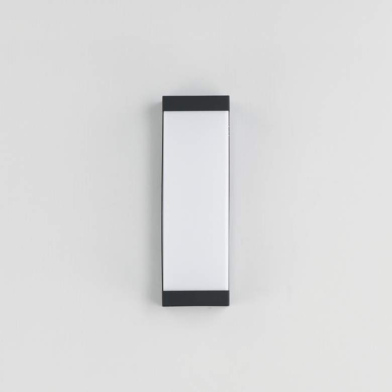 Image 2 Maxim Tunnel 15" Black LED Outdoor Sconce more views
