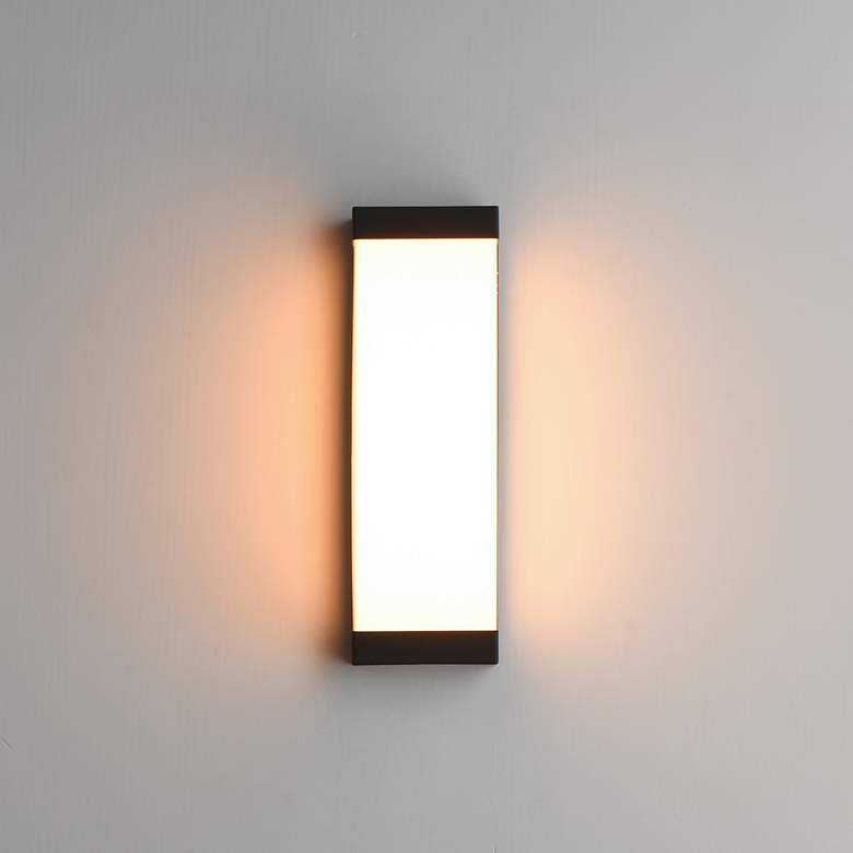 Image 3 Maxim Tunnel 15" Black LED Outdoor Sconce more views
