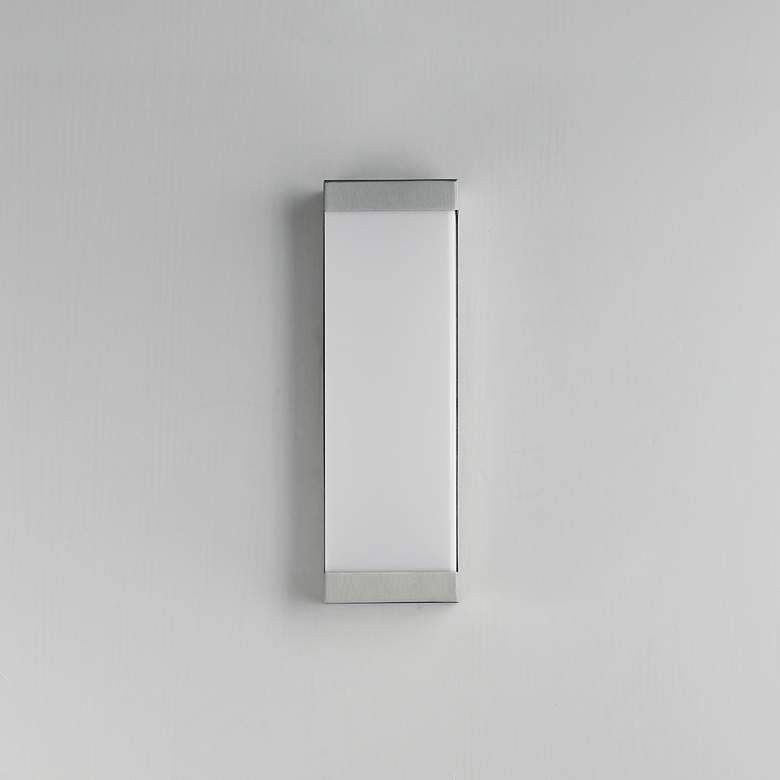 Image 2 Maxim Tunnel 15" Brushed Aluminum LED Outdoor Sconce more views