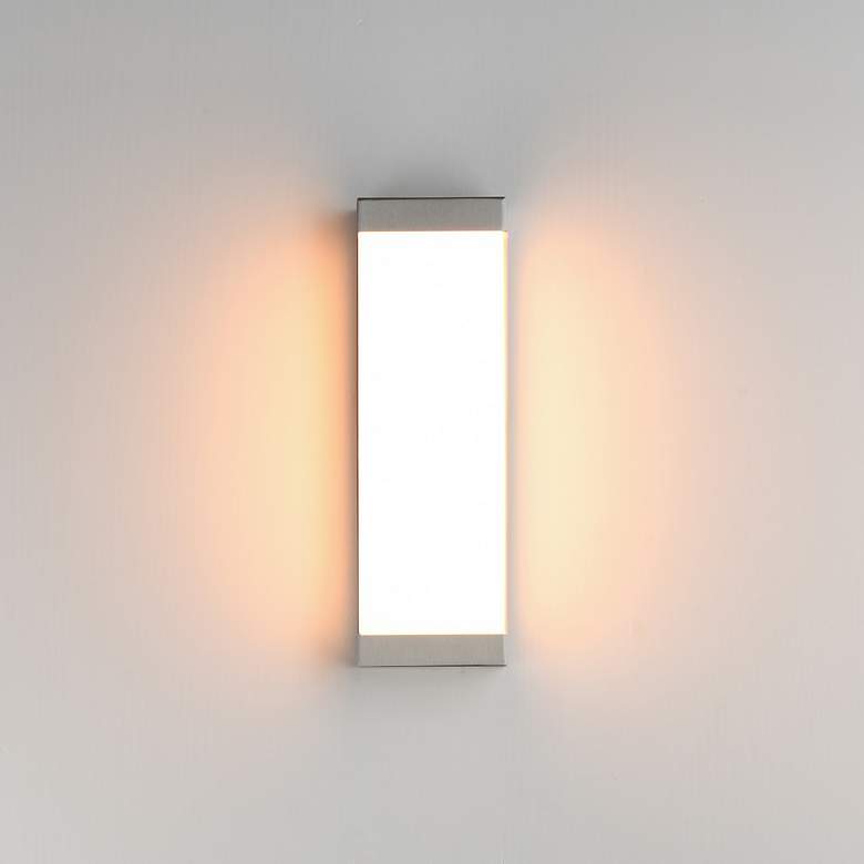 Image 3 Maxim Tunnel 15" Brushed Aluminum LED Outdoor Sconce more views