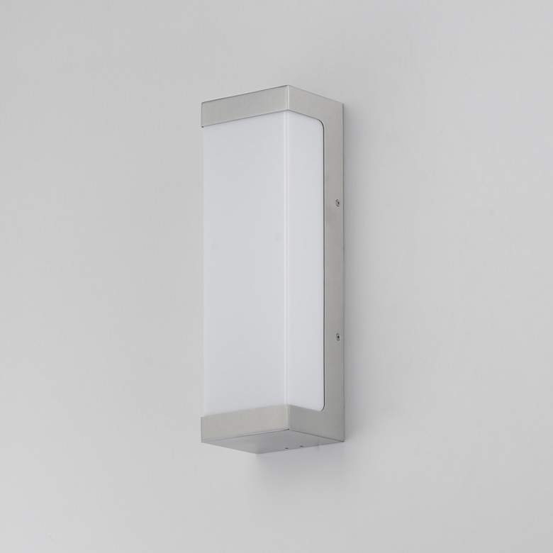 Image 4 Maxim Tunnel 15" Brushed Aluminum LED Outdoor Sconce more views