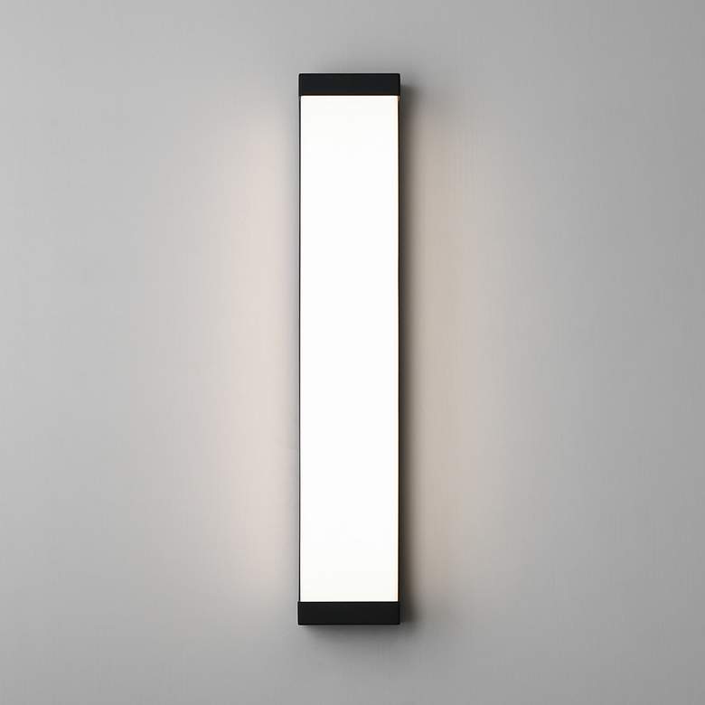 Image 3 Maxim Tunnel 26" Black LED Outdoor Sconce more views