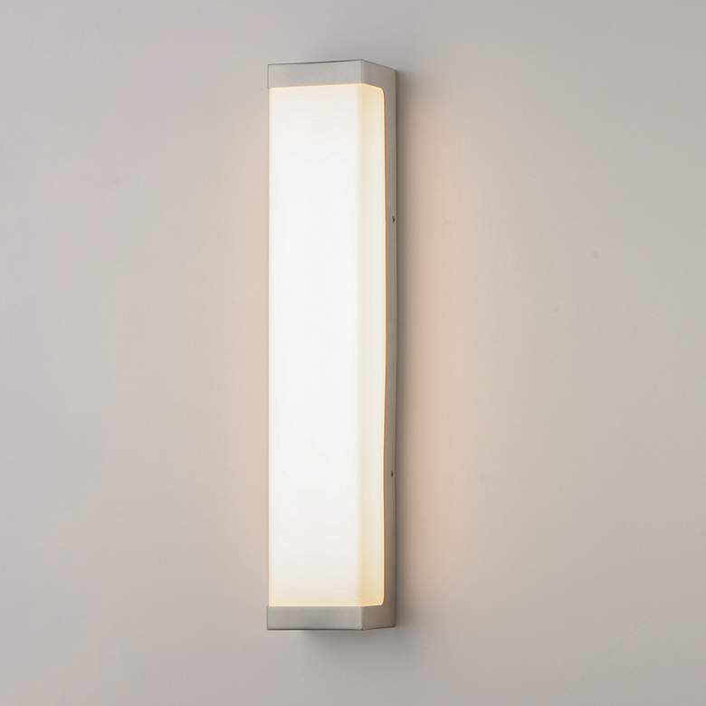Image 4 Maxim Tunnel 26" Brushed Aluminum LED Outdoor Sconce more views