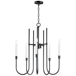 Maxim Tux 24" Wide Black Finish 5-Light Modern Candelabra Chandelier
