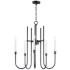 Maxim Tux 24" Wide Black Finish 5-Light Modern Candelabra Chandelier