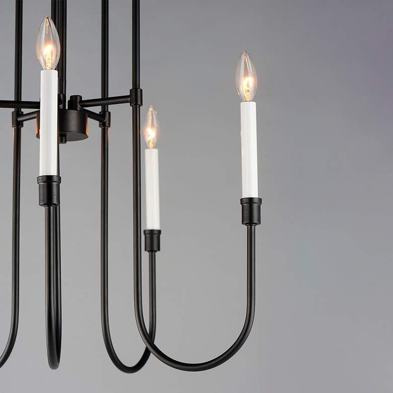 Image 2 Maxim Tux 24" Wide Black Finish 5-Light Modern Candelabra Chandelier more views