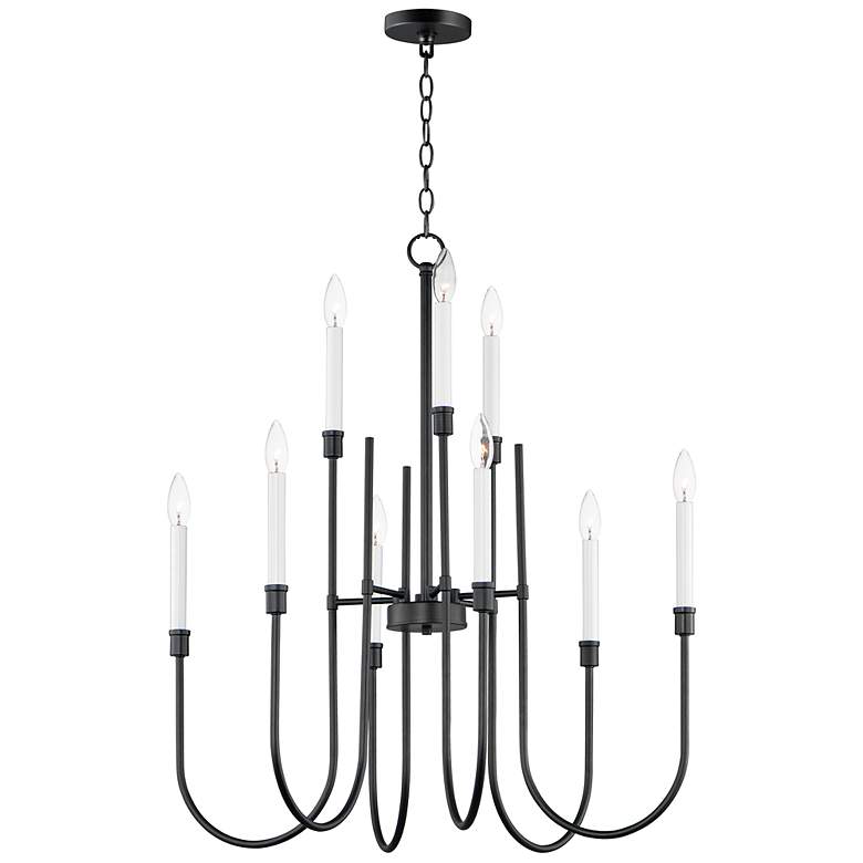 Image 1 Maxim Tux 30" Wide Black 9-Light Chandelier
