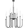 2_Maxim Tux 36" Wide Black and White 12-Light Chandelier