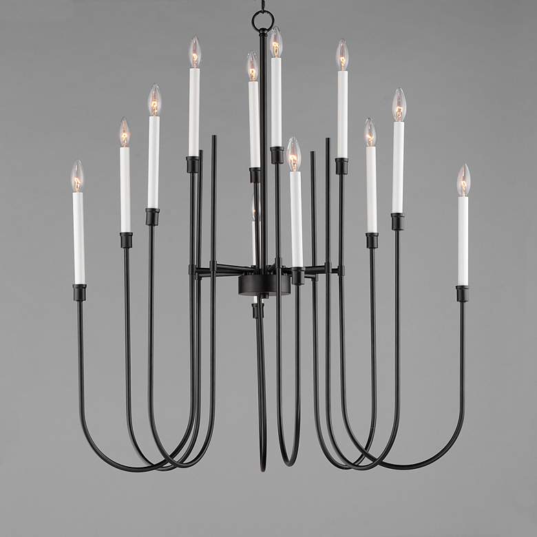 Image 3 Maxim Tux 36" Wide Black and White 12-Light Chandelier more views