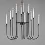 3_Maxim Tux 36" Wide Black and White 12-Light Chandelier more views