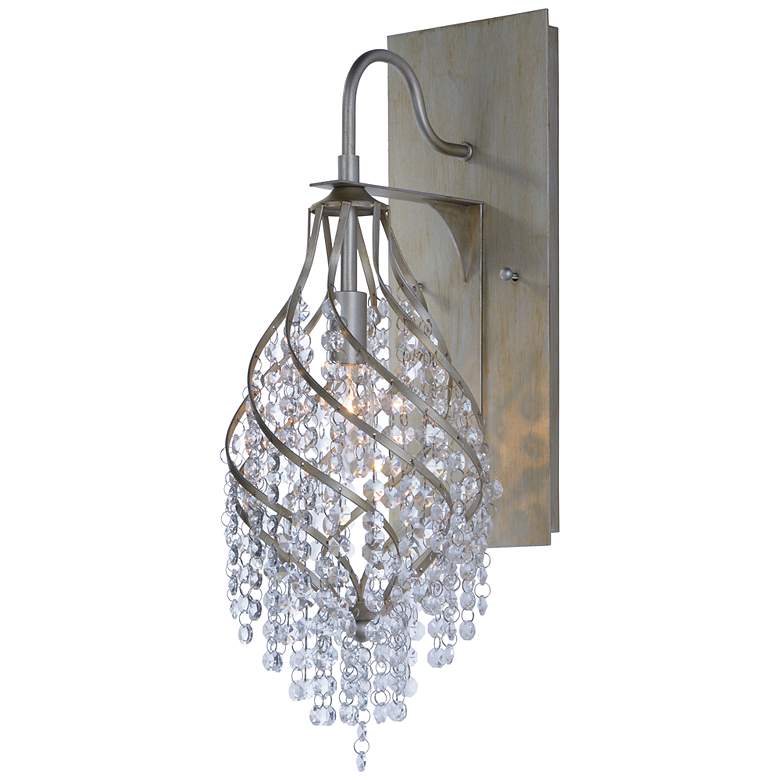 Image 2 Maxim Twirl 22 1/4" High Rustic Golden Silver Crystal Wall Sconce
