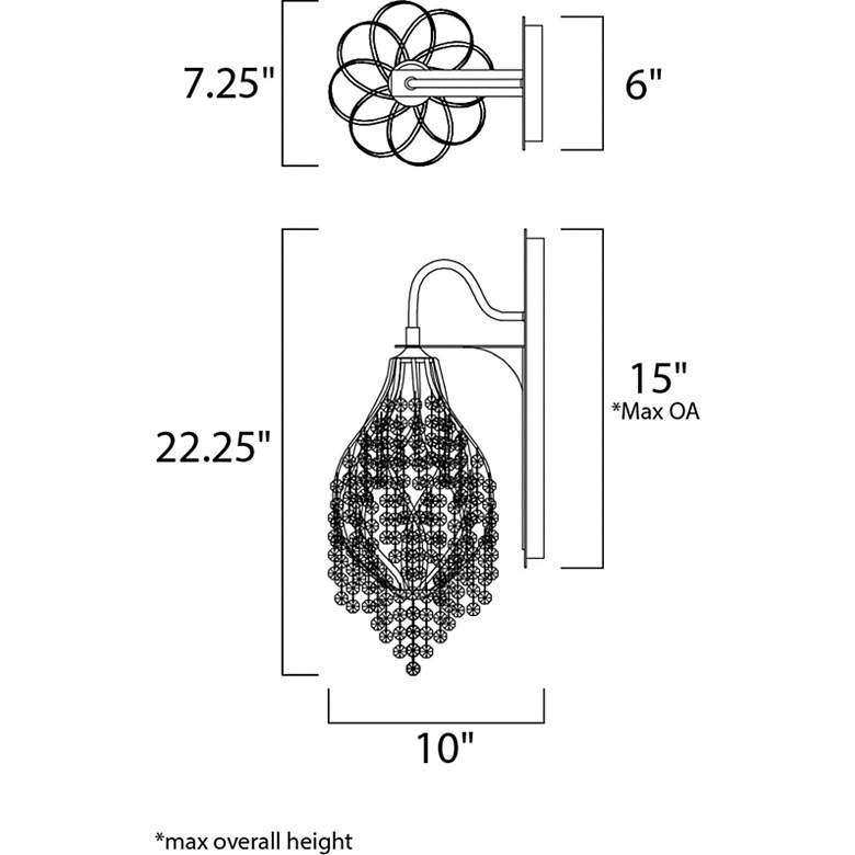 Image 5 Maxim Twirl 7.25" Wide Luxe Oil-Rubbed Bronze Wall Sconce more views