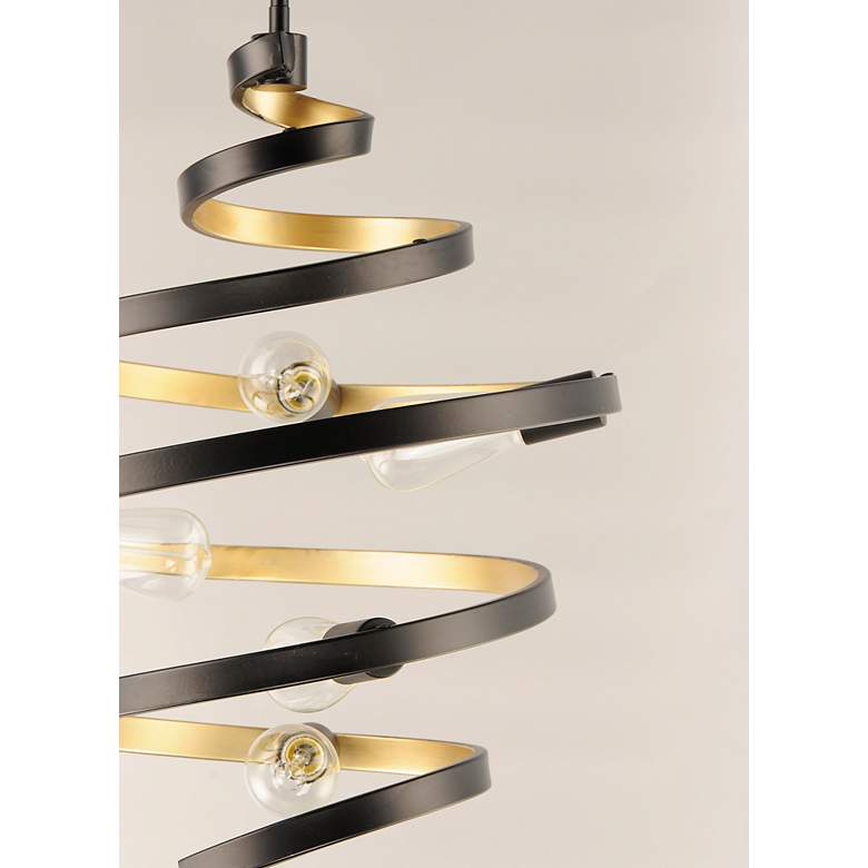 Image 3 Maxim Twister 18" Wide Black and Gold 5-Light Pendant Light more views
