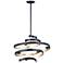 Maxim Twister 25" Wide Black and Gold 5-Light Pendant Light