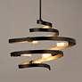 1_Maxim Twister 25" Wide Black and Gold 5-Light Pendant Light