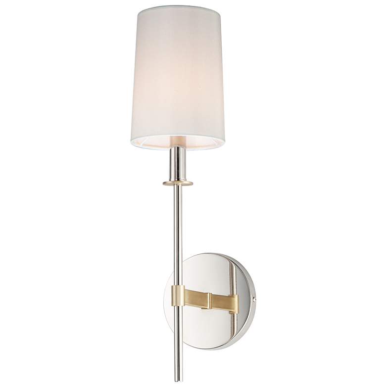 Image 1 Maxim Uptown 19 1/2 inch High Polished Nickel Wall Sconce