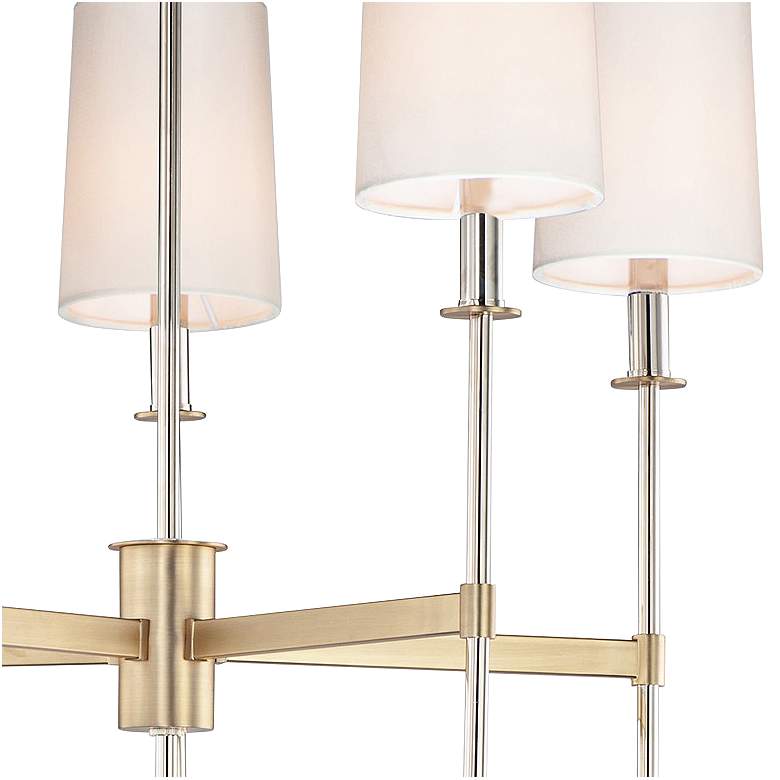 Image 3 Maxim Uptown 26 inch Wide Brass and Chrome 5-Light Chandelier more views