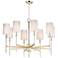 Maxim Uptown 35 1/2" Wide 8-Light Brass Finish Shade Chandelier