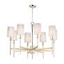 2_Maxim Uptown 35 1/2" Wide 8-Light Brass Finish Shade Chandelier more views