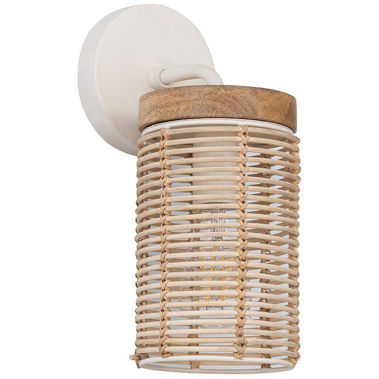 Image 2 Maxim Vannerie 12 1/2" High Ecru Wall Sconce