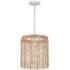 Maxim Vannerie 12" Wide Ecru and Natural Rattan Mini Pendant