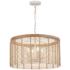 Maxim Vannerie 20" Wide Ecru and Natural Rattan Drum Pendant Light