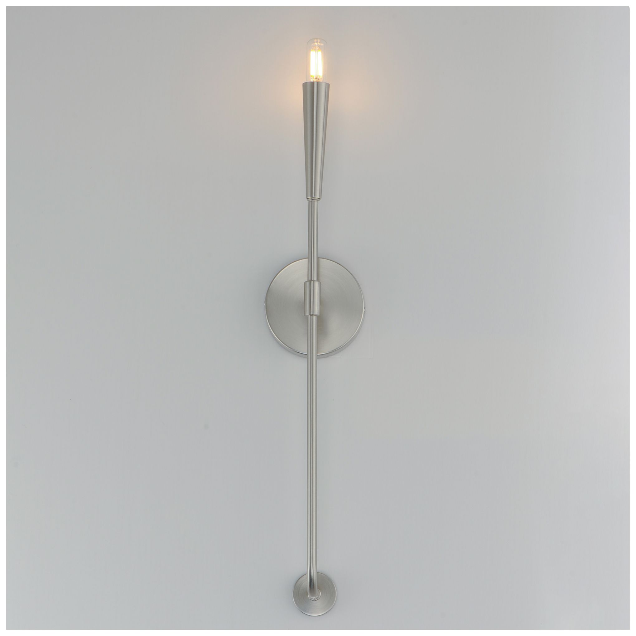 Image 3 Maxim Vela 24" High Satin Nickel 1-Light Sconce more views