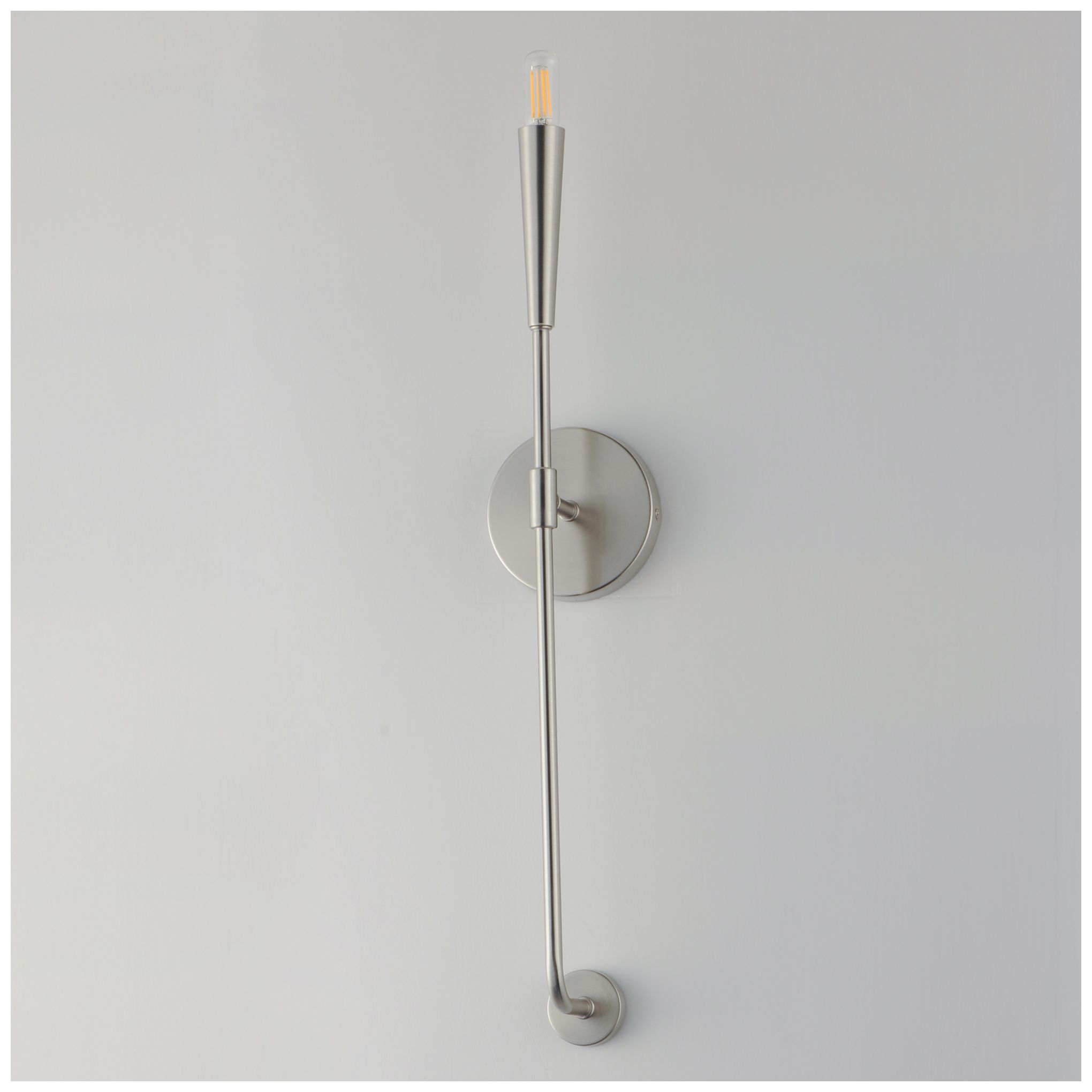 Image 4 Maxim Vela 24" High Satin Nickel 1-Light Sconce more views