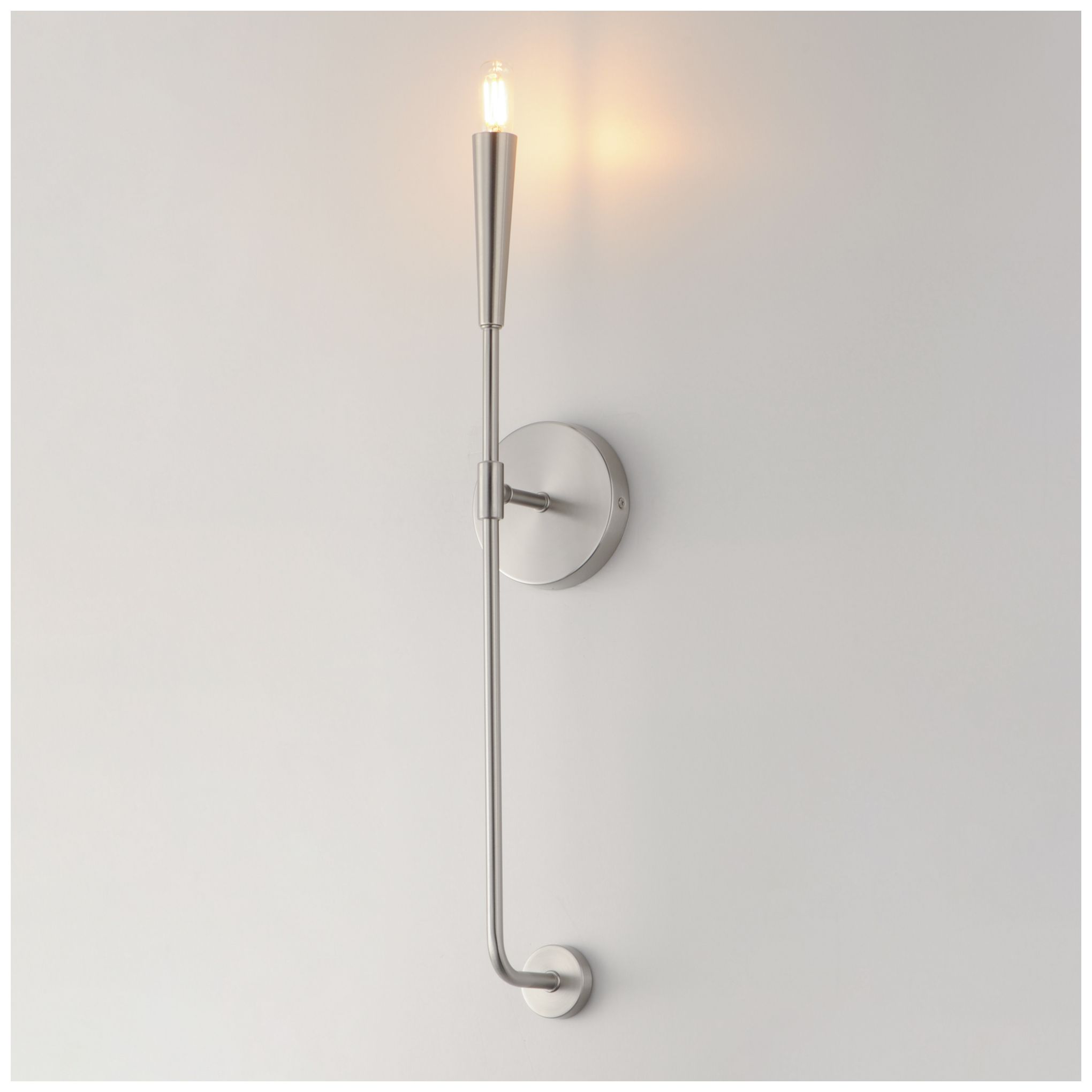Image 5 Maxim Vela 24" High Satin Nickel 1-Light Sconce more views