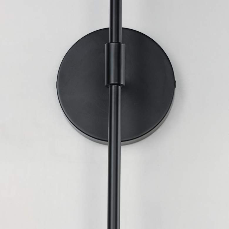 Image 3 Maxim Vela 24" High Matte Black Wall Sconce more views
