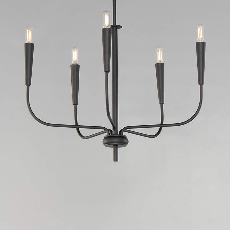 Image 3 Maxim Vela 24" Wide Black 5-Light Candle-Style Chandelier more views