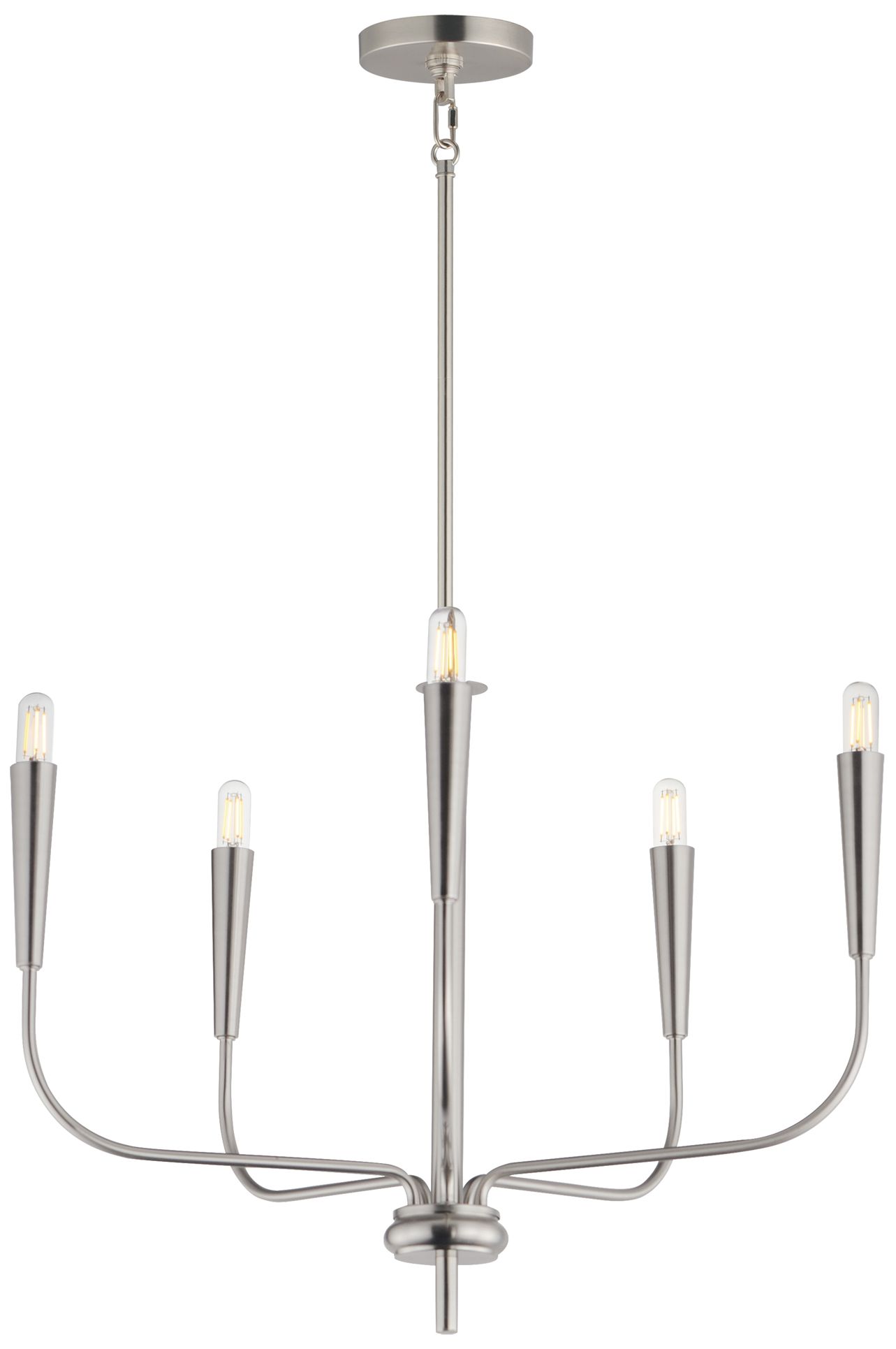 Thumbnail1 of Maxim Vela 24" Wide Satin Nickel 5-Light Chandelier