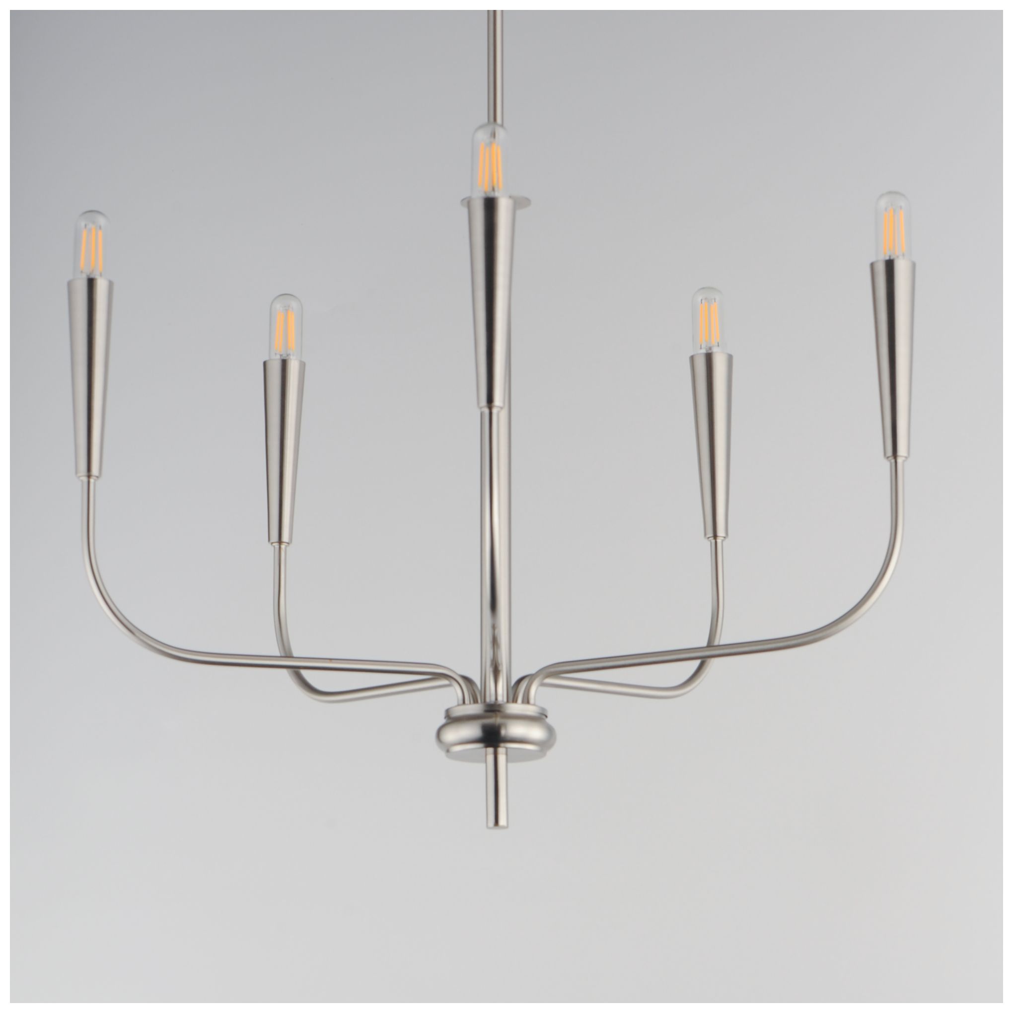 Thumbnail2 of Maxim Vela 24" Wide Satin Nickel 5-Light Chandelier more views