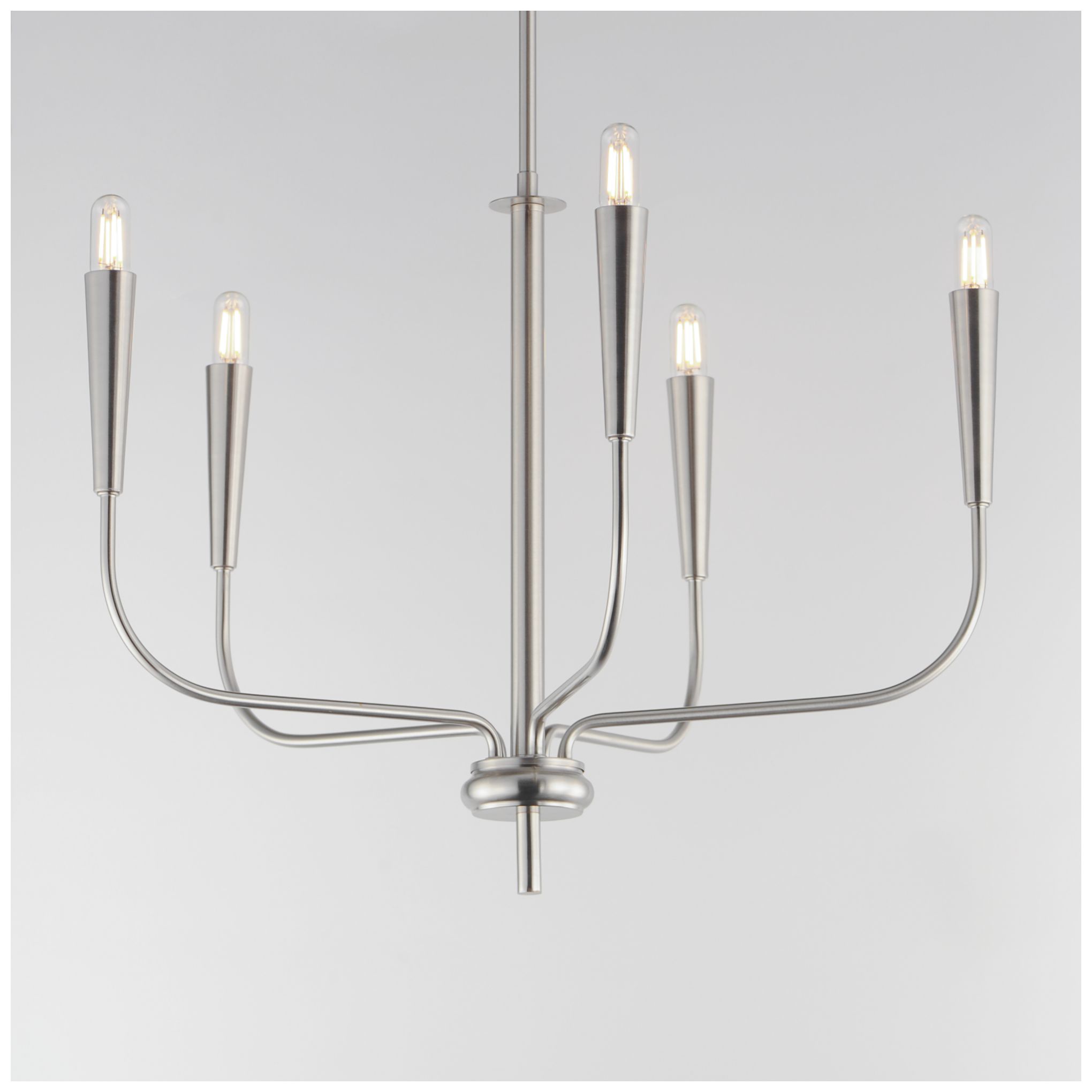 Thumbnail3 of Maxim Vela 24" Wide Satin Nickel 5-Light Chandelier more views