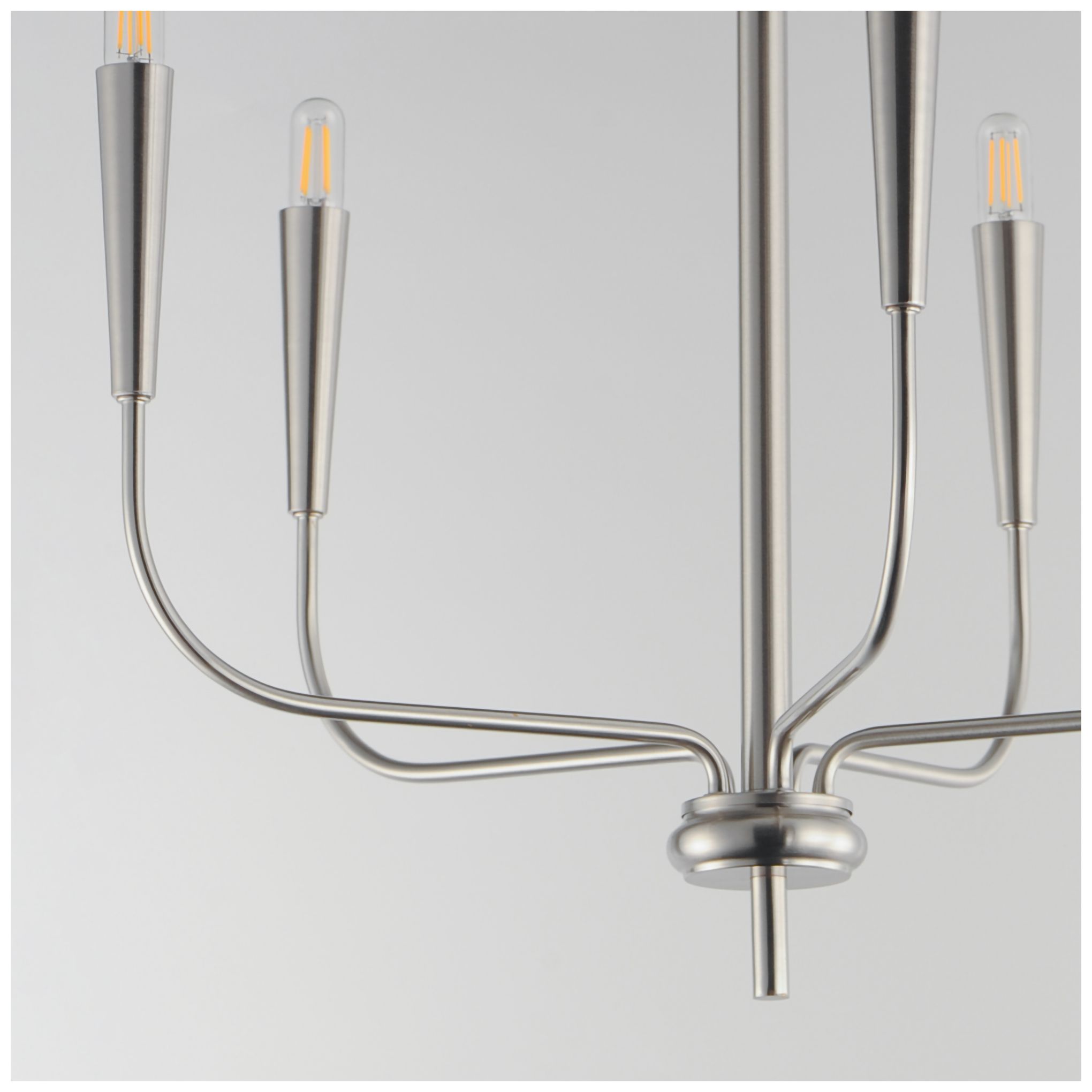 Thumbnail4 of Maxim Vela 24" Wide Satin Nickel 5-Light Chandelier more views