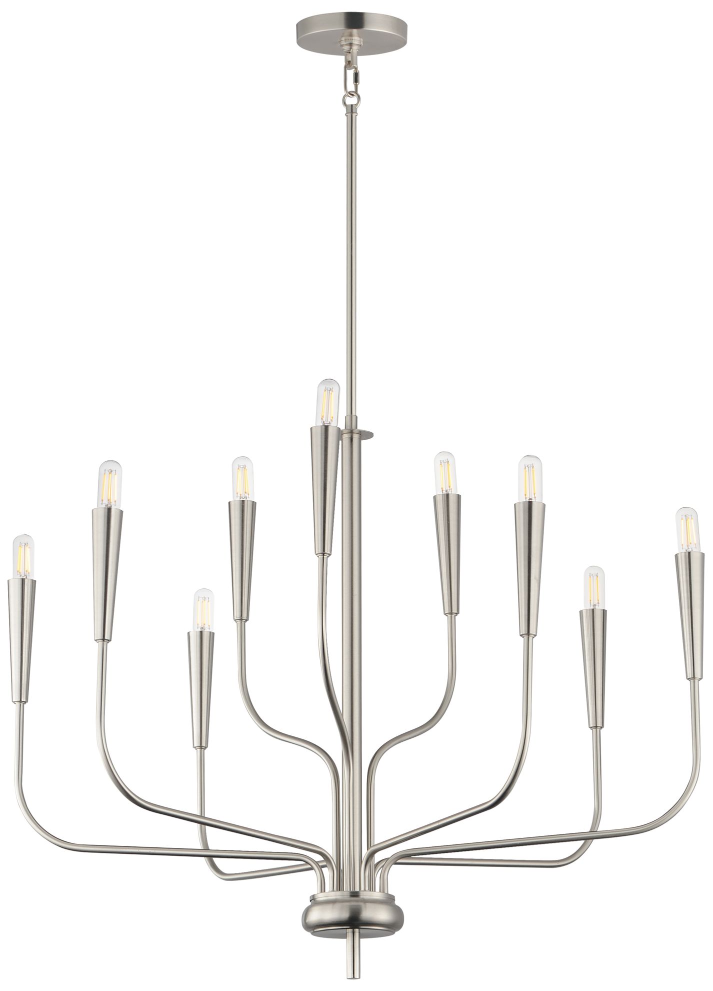 Thumbnail1 of Maxim Vela 32" Wide Satin Nickel 9-Light Chandelier