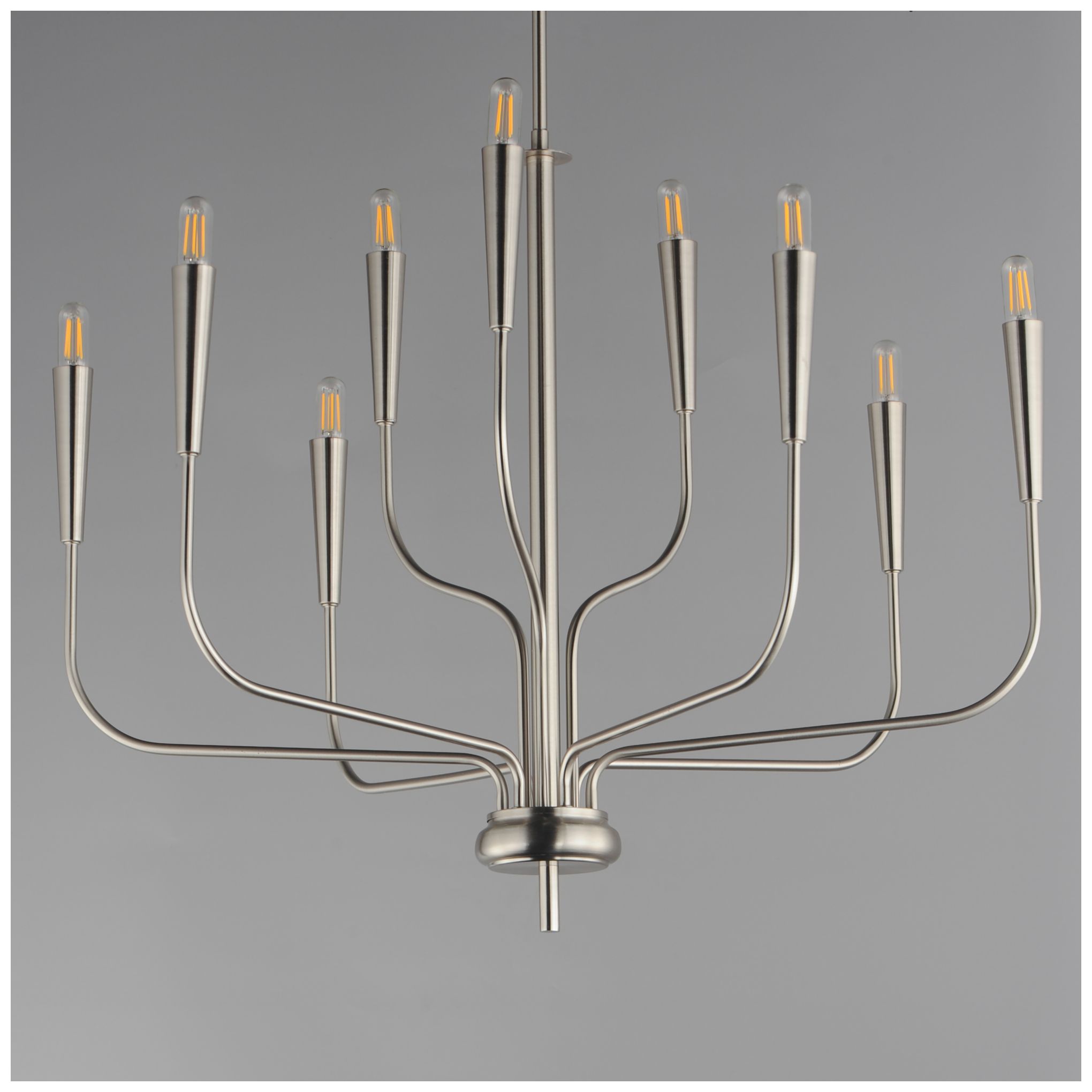 Thumbnail2 of Maxim Vela 32" Wide Satin Nickel 9-Light Chandelier more views