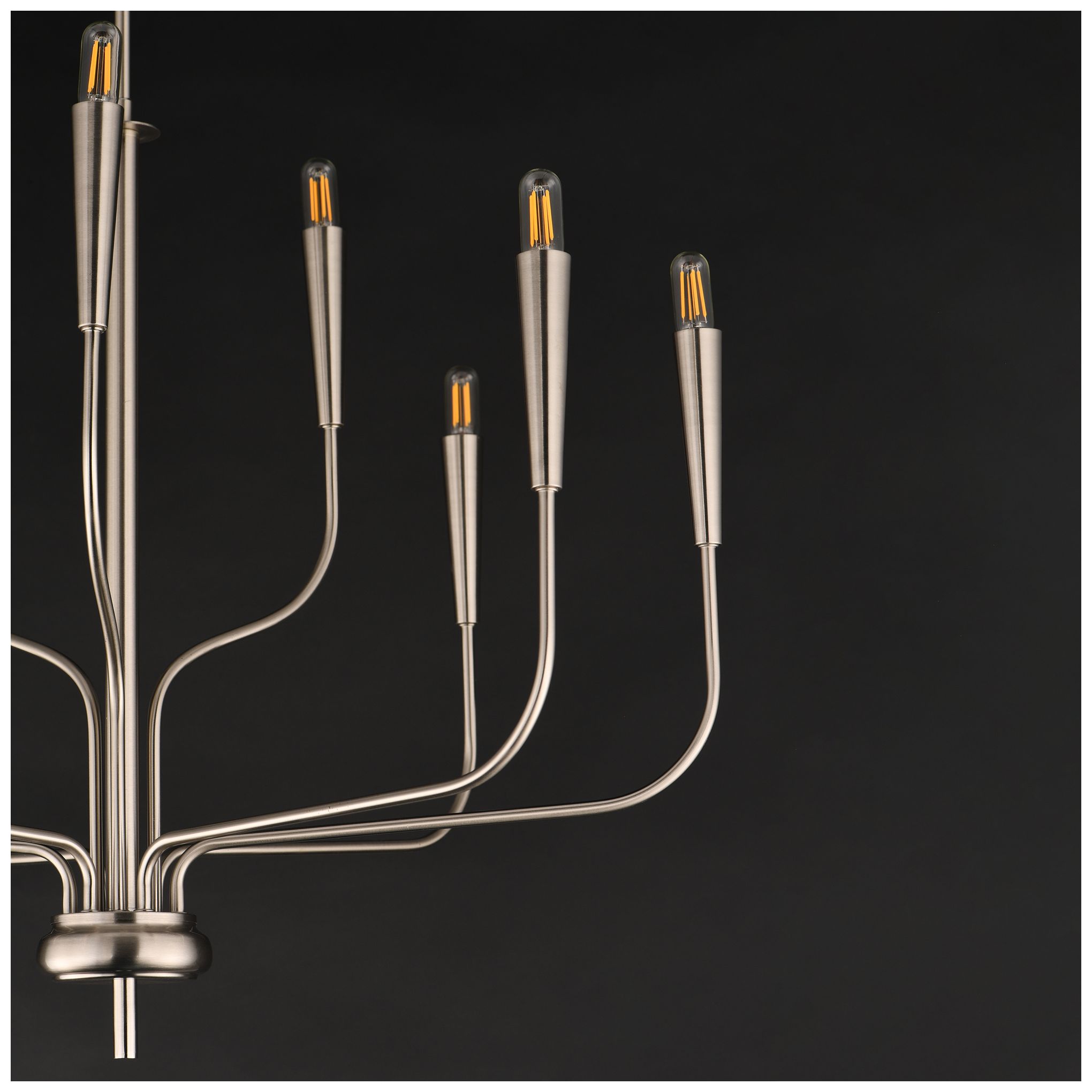 Thumbnail4 of Maxim Vela 32" Wide Satin Nickel 9-Light Chandelier more views