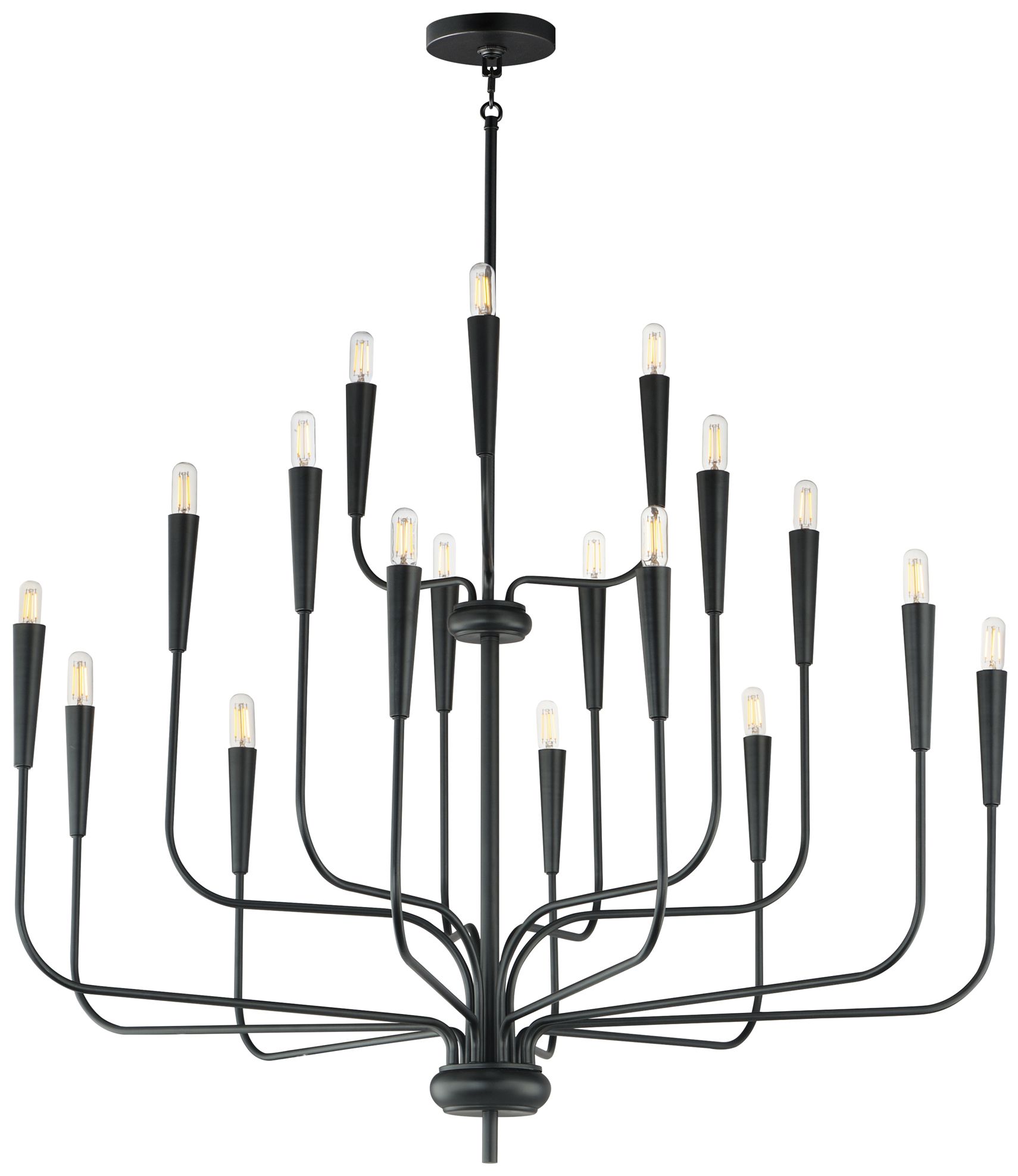 Maxim Vela 40" Wide Black 18-Light Chandelier