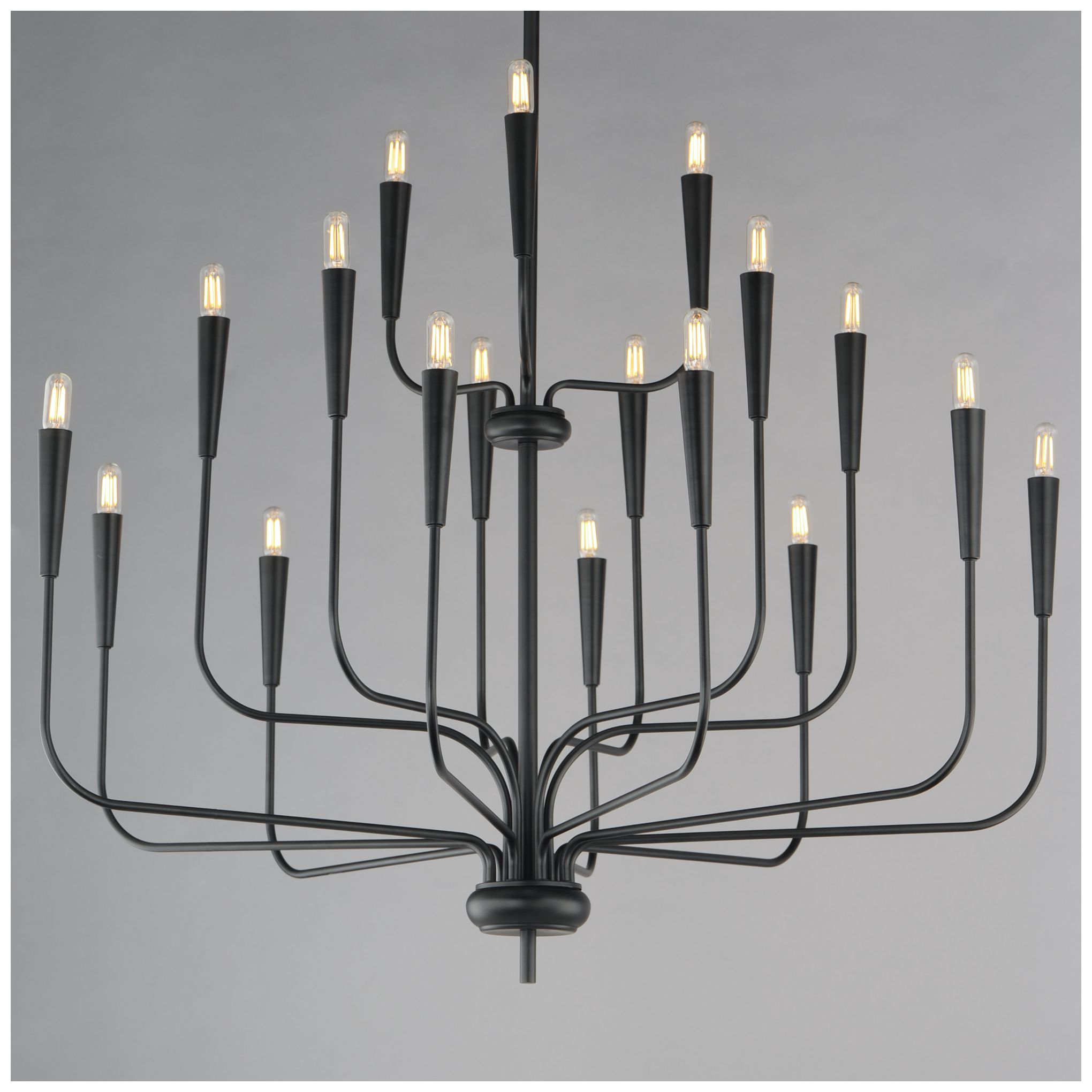 Image 3 Maxim Vela 40" Wide Black 18-Light Chandelier more views