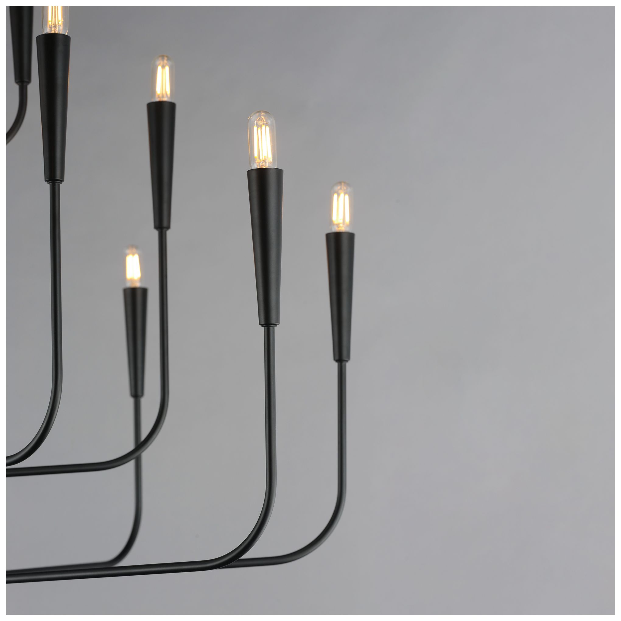 Image 4 Maxim Vela 40" Wide Black 18-Light Chandelier more views