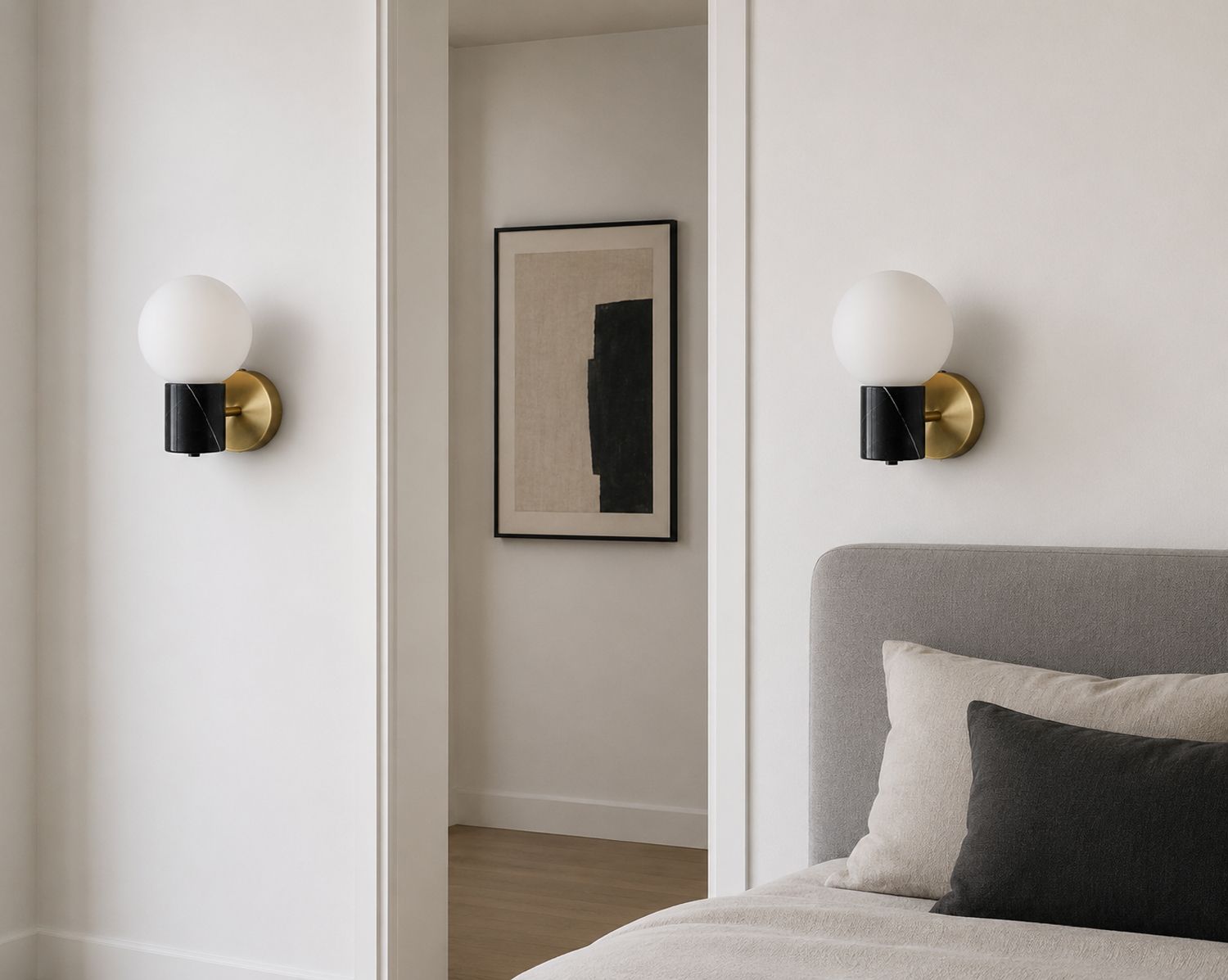 Maxim Vesper 11 1/2" High Satin Brass and Black Wall Sconce